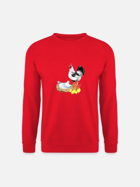 Huhn Hühner Geflügel Landwirt Ei Haustier - Unisex Pullover - Rot