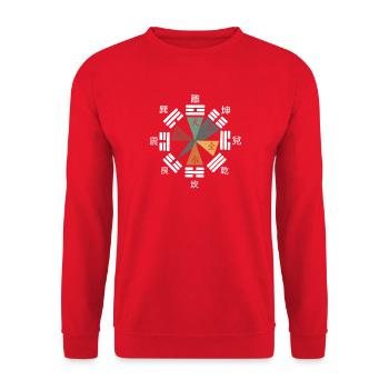 Qigong Qi Gong Tai Chi Chigong - Unisex Pullover - Rot - Vorne - Alina (178cm) & Michal (187cm)