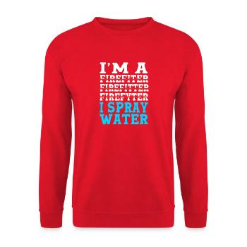 Feuerwehrmann Kindergeburtstag - Unisex Pullover - Rot - Vorne - Alina (178cm) & Michal (187cm)