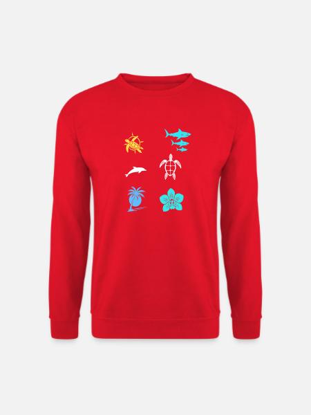 Tropische Südsee Urlaub - Unisex Pullover - Rot