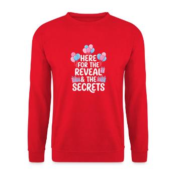Enthüllungs- und Geheimnis-Party-Tee - Unisex Pullover - Rot - Vorne - Alina (178cm) & Michal (187cm)