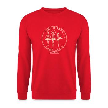  Trockene Knochen Erwachen Ballett-skelett - Unisex Pullover - Rot - Vorne - Alina (178cm) & Michal (187cm)