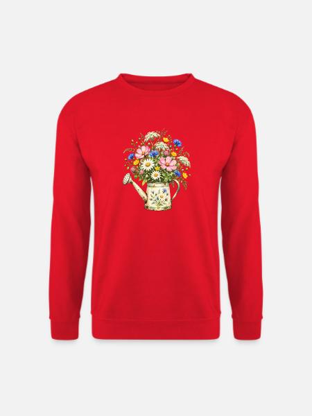 Botanische Wildblumen Wildblume - Unisex Pullover - Rot