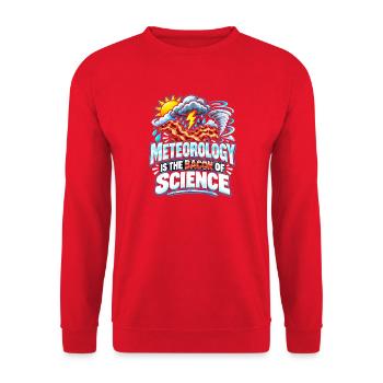 Meteorologie Meteorologen Meteorologe Geschenk - Unisex Pullover - Rot - Vorne - Alina (178cm) & Michal (187cm)