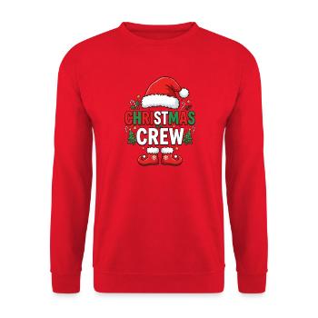 Weihnachts-Crew - Unisex Pullover - Rot - Vorne - Alina (178cm) & Michal (187cm)