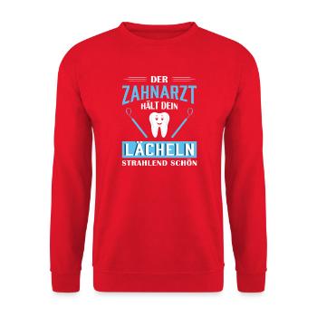 Zahnarzt Zahnhygieniker Zahnarztpraxis stomatologe - Unisex Pullover - Rot - Vorne - Alina (178cm) & Michal (187cm)