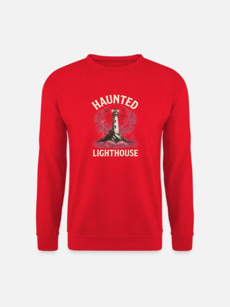 Haunted Lighthouse Leuchtturm Küste - Unisex Pullover - Rot