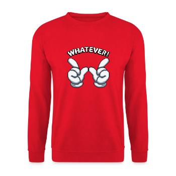Wie auch immer! - Unisex Pullover - Rot - Vorne - Alina (178cm) & Michal (187cm)