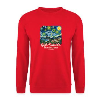  Funny Gogh Outside Brazil Independence Day 7 - Unisex Pullover - Rot - Vorne - Alina (178cm) & Michal (187cm)