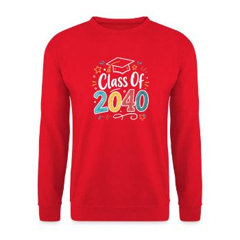 Class Of 2040 Graduation Kindergarten Senior - Unisex Pullover - Rot - Vorne - Alina (178cm) & Michal (187cm)