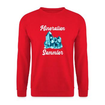Mineralien Steine Geologie Sammler Mineral Geologe - Unisex Pullover - Rot - Vorne - Alina (178cm) & Michal (187cm)