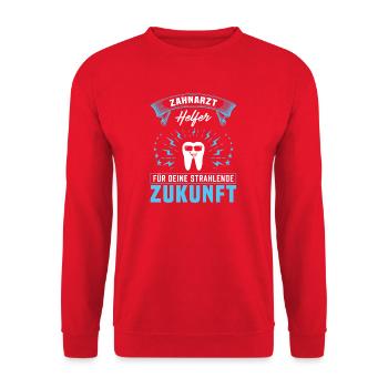Zahnarzt Zahnhygieniker Zahnarztpraxis stomatologe - Unisex Pullover - Rot - Vorne - Alina (178cm) & Michal (187cm)