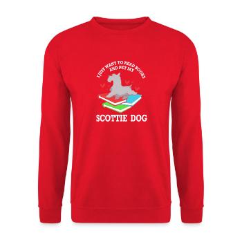 Scottish Terrier - Unisex Pullover - Rot - Vorne - Alina (178cm) & Michal (187cm)