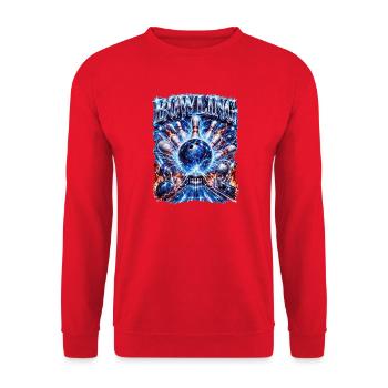 Blitz Bowling Energie - Unisex Pullover - Rot - Vorne - Alina (178cm) & Michal (187cm)