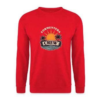 Formentera Crew - Unisex Pullover - Rot - Vorne - Alina (178cm) & Michal (187cm)
