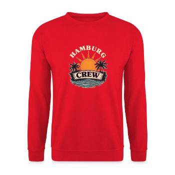 Hamburg Crew - Unisex Pullover - Rot - Vorne - Alina (178cm) & Michal (187cm)