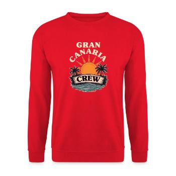 Gran Canaria Crew - Unisex Pullover - Rot - Vorne - Alina (178cm) & Michal (187cm)