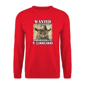 Katzenhalter Katzen Zubehör Lustig Katzen  - Unisex Pullover - Rot - Vorne - Alina (178cm) & Michal (187cm)