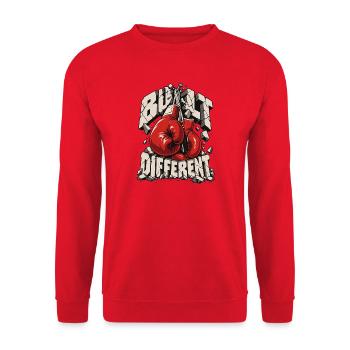 Bruchstein Boxen Kraft-Punch - Unisex Pullover - Rot - Vorne - Alina (178cm) & Michal (187cm)
