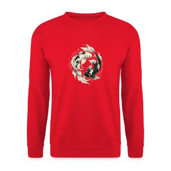 Koi-fische Japanische Koi-fische Koi-karpfen - Unisex Pullover - Rot - Vorne - Alina (178cm) & Michal (187cm)