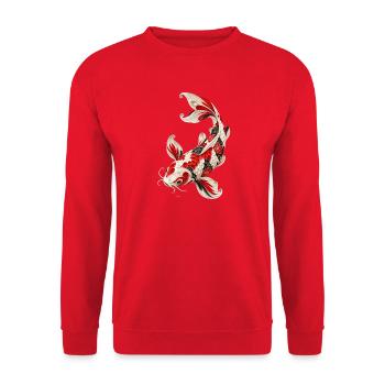 Koi-fische Japanische Koi-fische Koi-karpfen - Unisex Pullover - Rot - Vorne - Alina (178cm) & Michal (187cm)