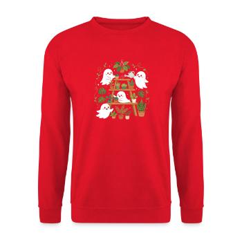  Niedliche Geister Beim Gärtnern Mit - Unisex Pullover - Rot - Vorne - Alina (178cm) & Michal (187cm)