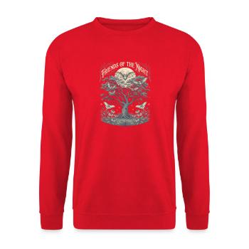 Friends Of The Night Fledermausschutz - Unisex Pullover - Rot - Vorne - Alina (178cm) & Michal (187cm)
