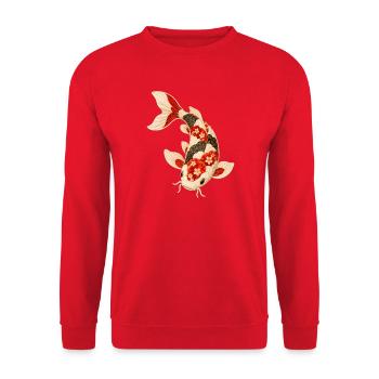 Koi-fische Japanische Koi-fische Koi-karpfen - Unisex Pullover - Rot - Vorne - Alina (178cm) & Michal (187cm)
