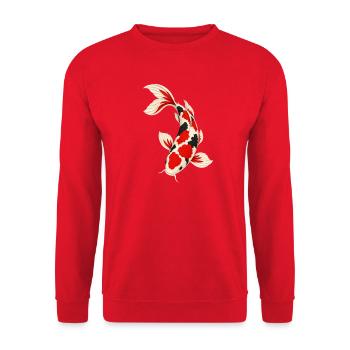 Koi-fische Japanische Koi-fische Koi-karpfen - Unisex Pullover - Rot - Vorne - Alina (178cm) & Michal (187cm)
