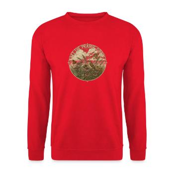 Let The Prairie Grow Native Prairie - Unisex Pullover - Rot - Vorne - Alina (178cm) & Michal (187cm)
