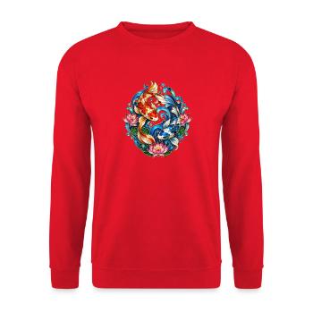 Koi-fische Japanische Koi-fische Koi-karpfen - Unisex Pullover - Rot - Vorne - Alina (178cm) & Michal (187cm)