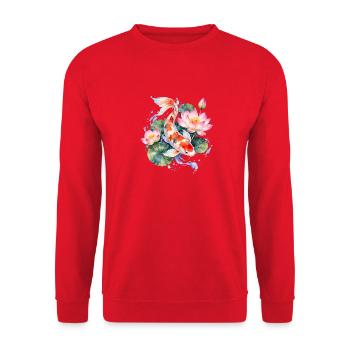 Koi-fische Japanische Koi-fische Koi-karpfen - Unisex Pullover - Rot - Vorne - Alina (178cm) & Michal (187cm)