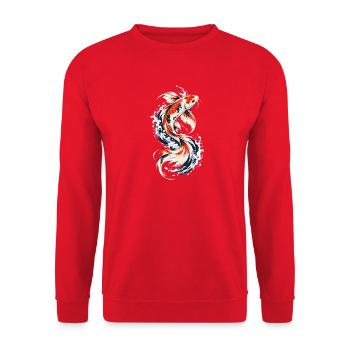 Koi-fische Japanische Koi-fische Koi-karpfen - Unisex Pullover - Rot - Vorne - Alina (178cm) & Michal (187cm)