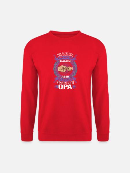Opa Familie Enkel Lustiger Spruch Geschenk - Unisex Pullover - Rot