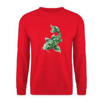 Koi-fische Japanische Koi-fische Koi-karpfen - Unisex Pullover - Rot - Vorne - Alina (178cm) & Michal (187cm)