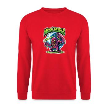  Moon Rebels Alien Monster Horror Halloween - Unisex Pullover - Rot - Vorne - Alina (178cm) & Michal (187cm)