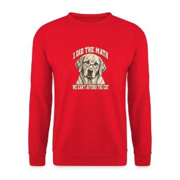 Ich habe das Math Dog-Meme gemacht - Unisex Pullover - Rot - Vorne - Alina (178cm) & Michal (187cm)