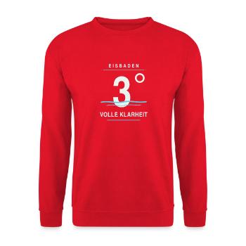 Eisbaden 3 Grad - Unisex Pullover - Rot - Vorne - Alina (178cm) & Michal (187cm)