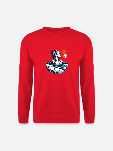 Eisbaden Eisbrecherin - Unisex Pullover - Rot