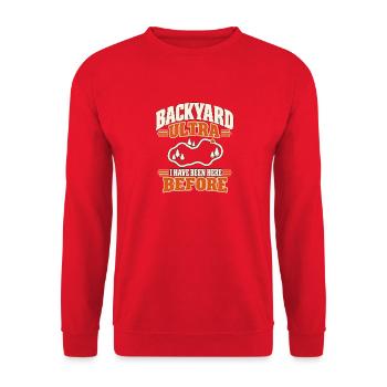 Backyard-ultra-läufer Ultralaufen Ausdauersportler - Unisex Pullover - Rot - Vorne - Alina (178cm) & Michal (187cm)