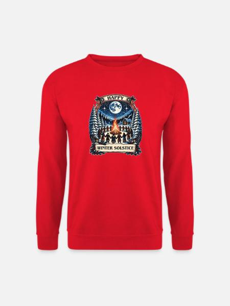 Frohes Weihnachtsfest zur Wintersonnenwende Wicca-Festival - Unisex Pullover - Rot