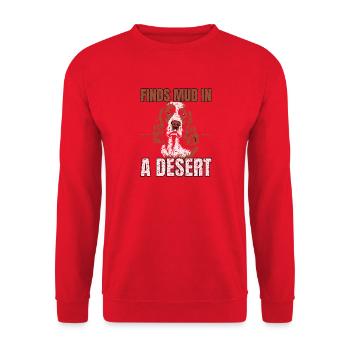 English Springer Spaniel - Finds Mud In A Desert - Unisex Pullover - Rot - Vorne - Alina (178cm) & Michal (187cm)