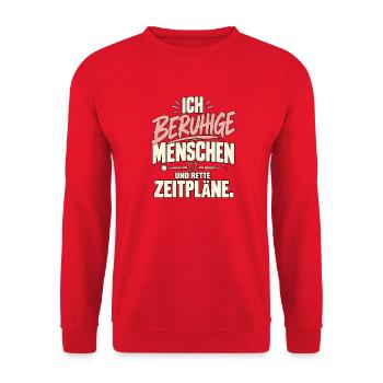 Zahnmedizinische Fachangestellte  - Unisex Pullover - Rot - Vorne - Alina (178cm) & Michal (187cm)