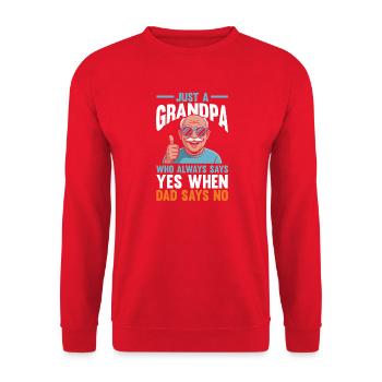 Grandfather Papaw Pop Gramps Granddad Grandpa - Unisex Pullover - Rot - Vorne - Alina (178cm) & Michal (187cm)