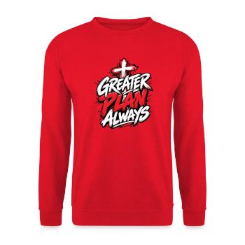 Greater Plan Always Cross Design - Unisex Pullover - Rot - Vorne - Alina (178cm) & Michal (187cm)