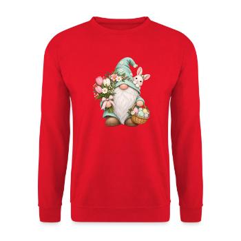 Süße Zwerge unter den Gnomen - Unisex Pullover - Rot - Vorne - Alina (178cm) & Michal (187cm)