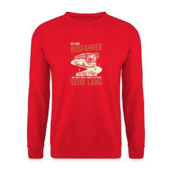 Busfahrer Sei Nett Der Heimweg Ist Sehr Lang Beruf - Unisex Pullover - Rot - Vorne - Alina (178cm) & Michal (187cm)
