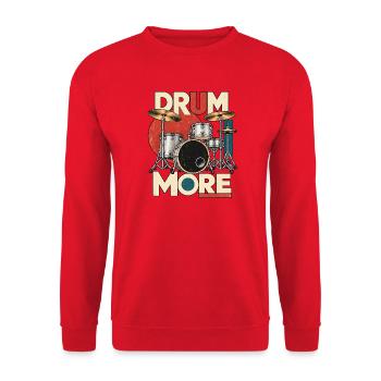 DRUM MORE - Drumset - Unisex Pullover - Rot - Vorne - Alina (178cm) & Michal (187cm)