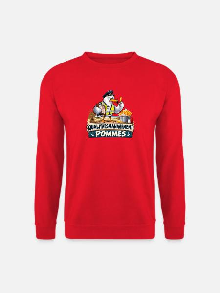 Qualitätsmanagement Pommes - Unisex Pullover - Rot