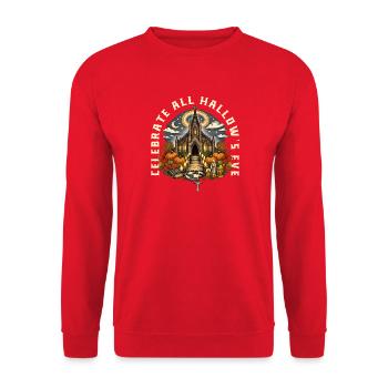 Katholischen Kirche Zu Halloween - Unisex Pullover - Rot - Vorne - Alina (178cm) & Michal (187cm)